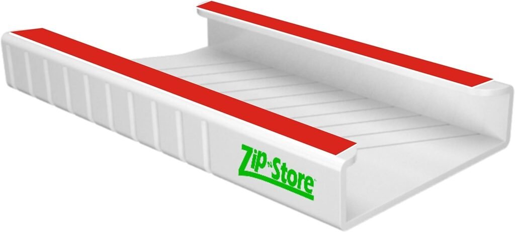 Zip n Store - Your Refrigerator Organizer Bins - Ziploc Bags Easy Fridge Organizer - Organizes 20 Bags, Perfect For Leftovers, Easy To See  Install, Access Food, Quick Access Slide Track - Full-Size