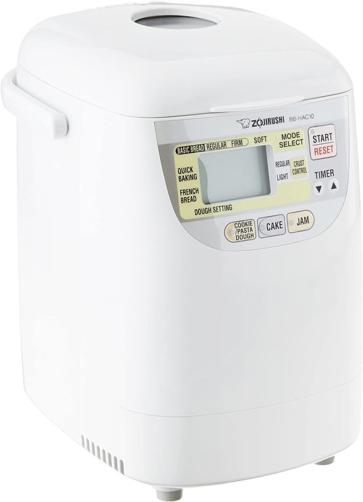 Zojirushi BB-HAC10 Home Bakery 1-Pound-Loaf Programmable Mini Breadmaker, White