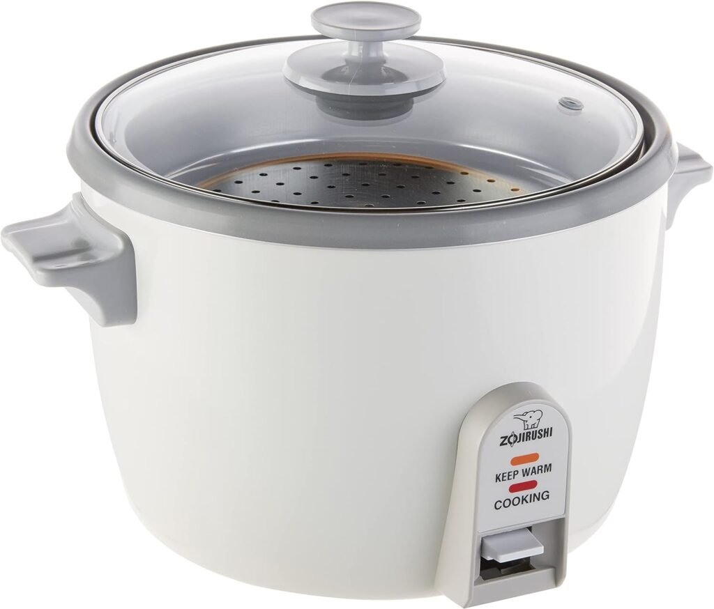 Zojirushi NHS-06 3-Cup (Uncooked) Rice Cooker, White (-WB)