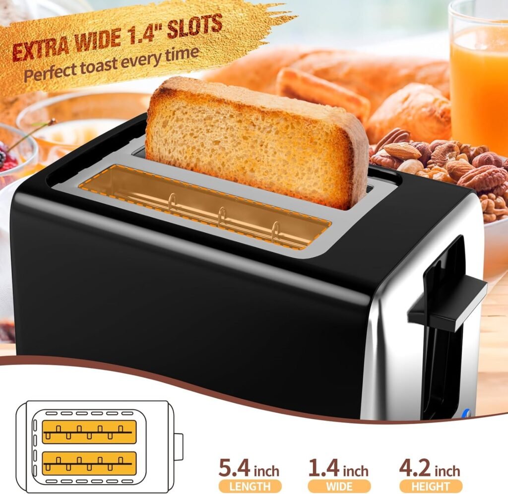 2 Slice Toaster - Perfectly Toasted Bread Every Time