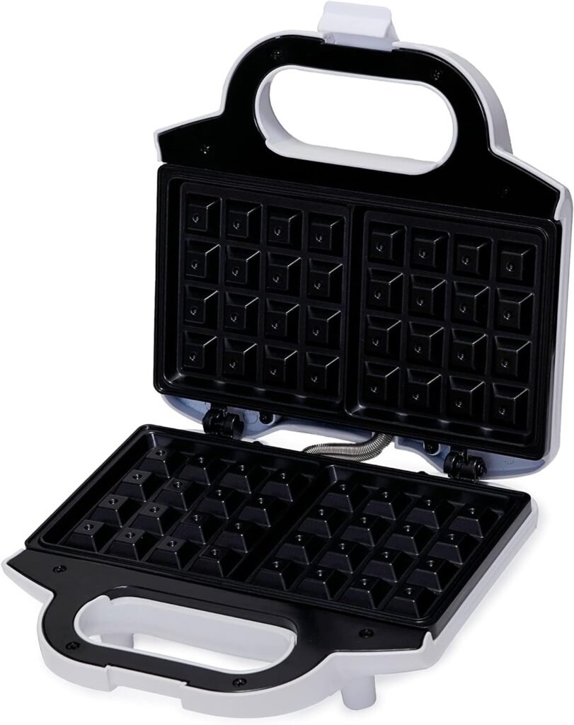 Amazon Basics Waffle Maker 2-Slices Black with Non-stick coating and Easy to Clean, 700W