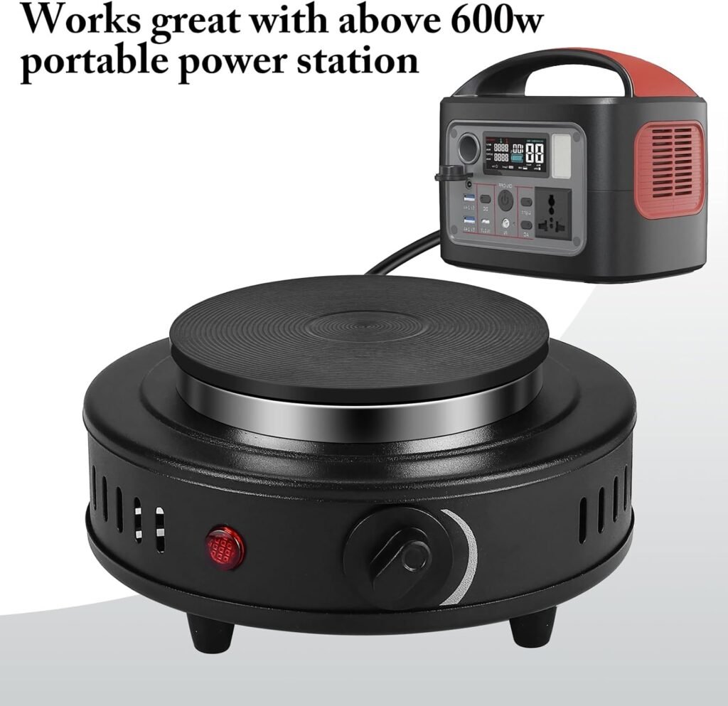 Artilife Mini Hot Plate Small Hot Plate,Small Hot Plate Electric Mini,Mini Hot Plate Electric,Cast Iron Electric Hot Plate,Perfect Size for Moka Pot (500W Mini Hot Plate)