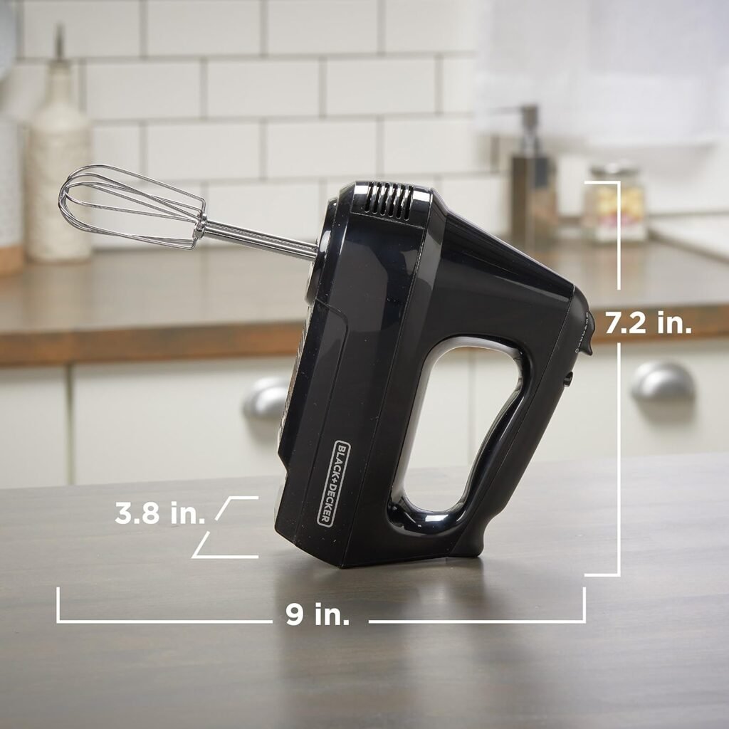 BLACK+DECKER 6-Speed Hand Mixer with 5 Attachments  Storage Case, MX3200B