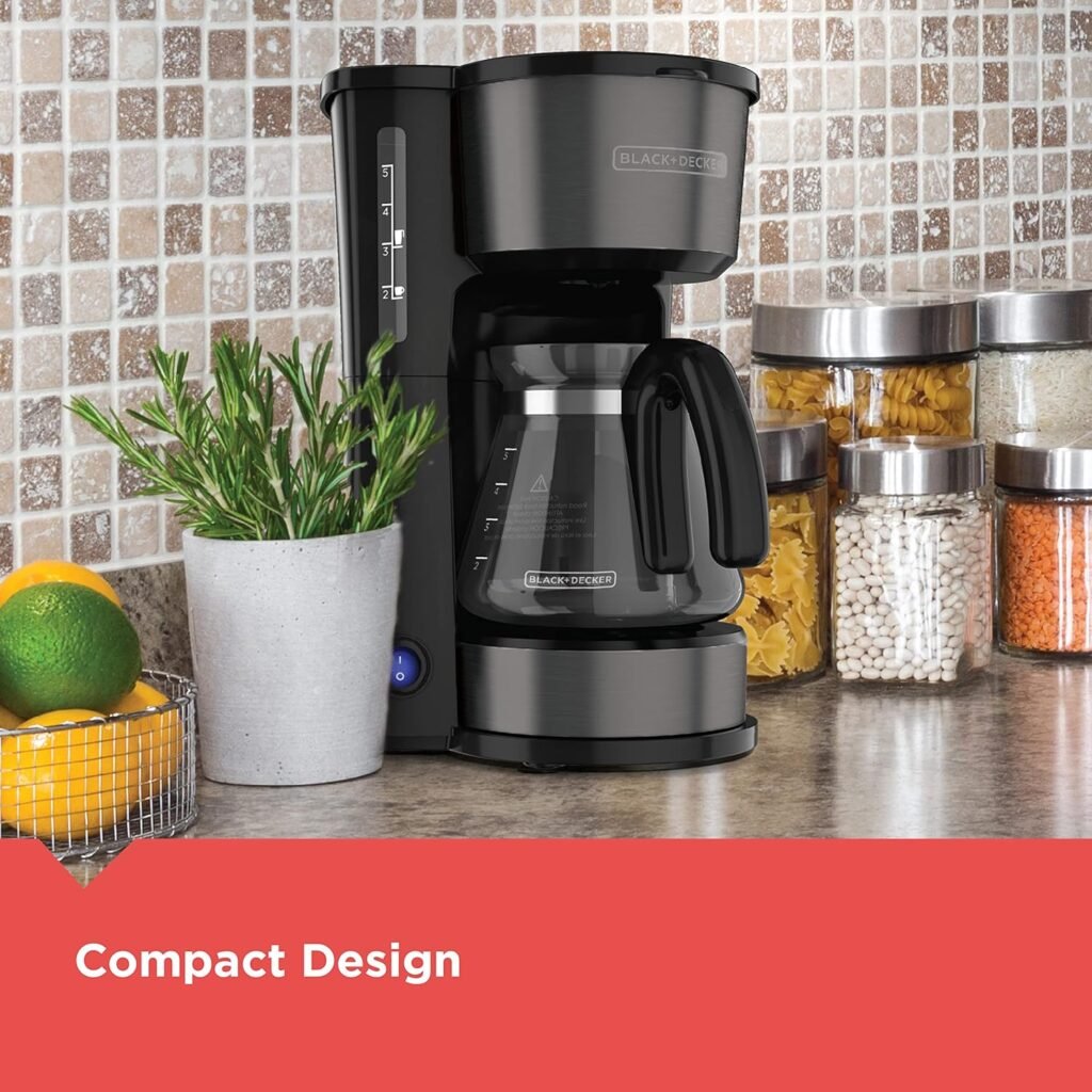 BLACK+DECKER CM0700BZ 4-in-1 5-Cup Coffee Station Coffeemaker, Black