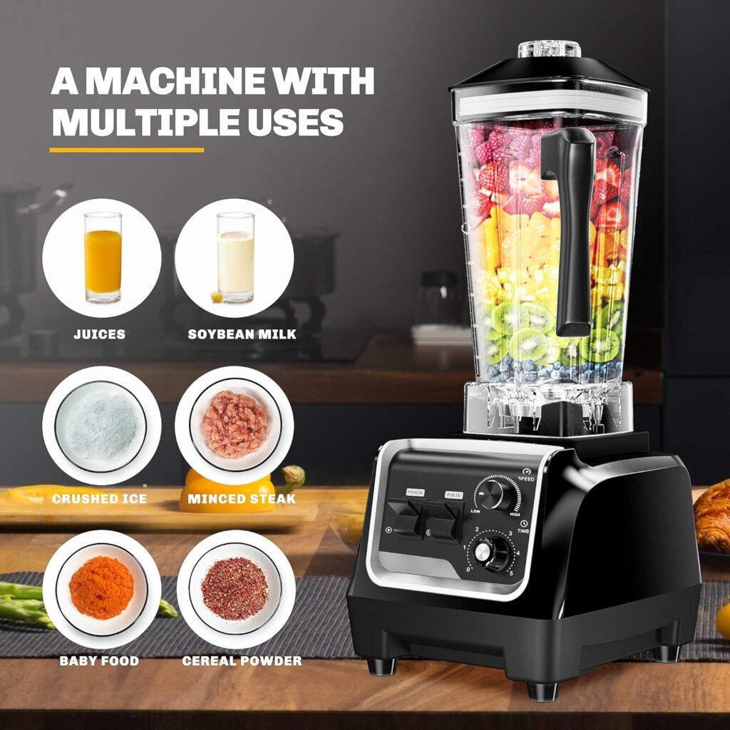 Blenders for Kitchen, Professional Smoothies Blender with 68oz Container, 2200W High Power Countertop Blender for Frozen Fruit Crushing Ice, Shakes