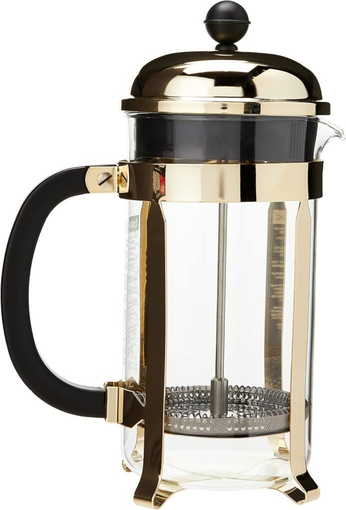 Bodum Chambord French Press Coffee Maker, 1 Liter, 34 Ounce, Chrome