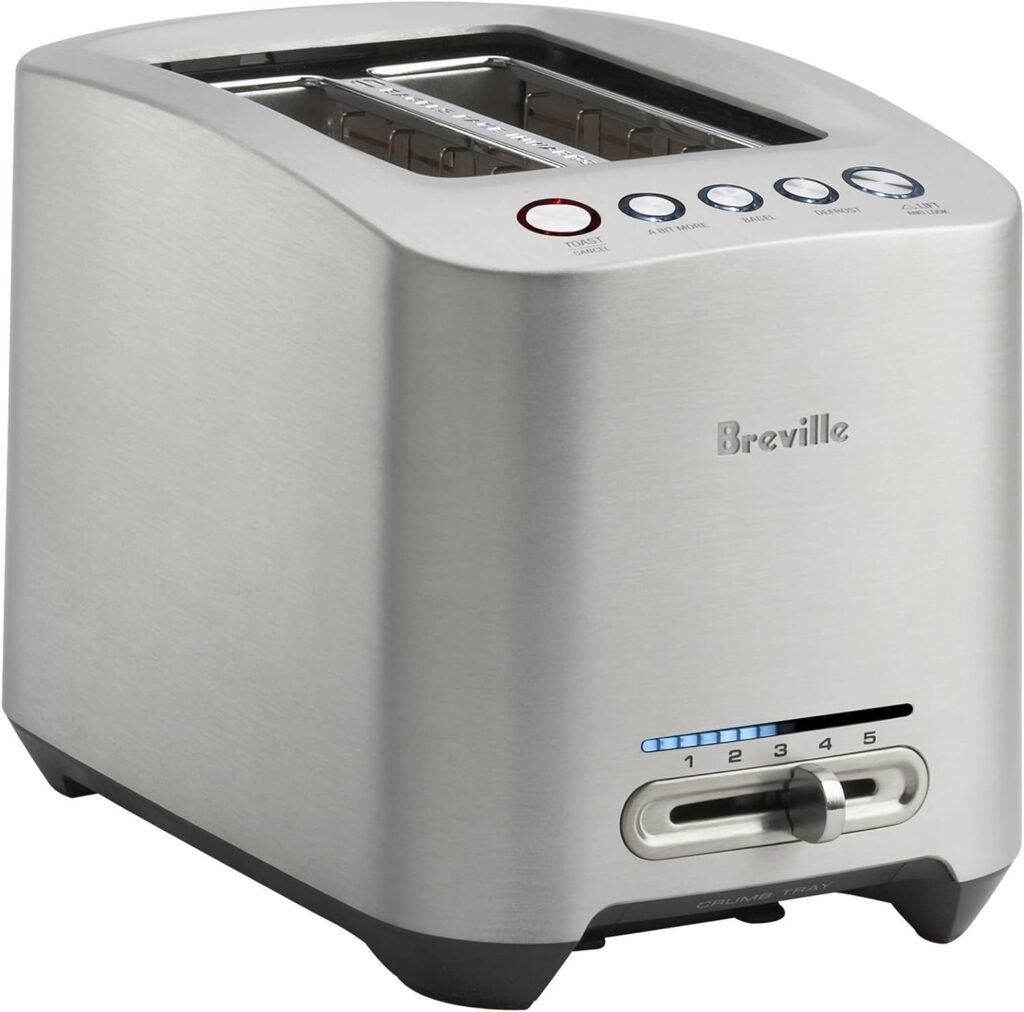 Breville Die-Cast Smart Toaster 2 Slice BTA820XL, Brushed Stainless Steel