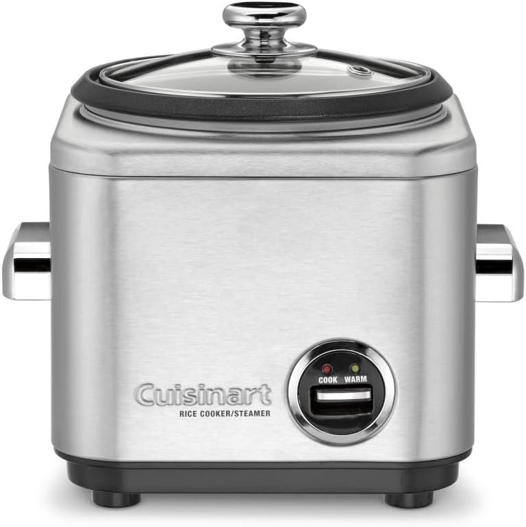 Cuisinart CRC-400P1 4 Cup Rice Cooker, Stainless Steel Exterior