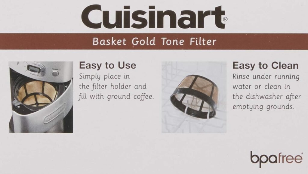 Cuisinart GTF-B Gold Tone Coffee Filter, Basket, Burr Mill