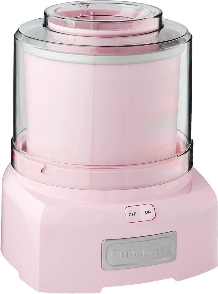 Cuisinart ICE-21PKP1 Frozen Yogurt - Ice Cream  Sorbet Maker, Pink, 1.5 Quart