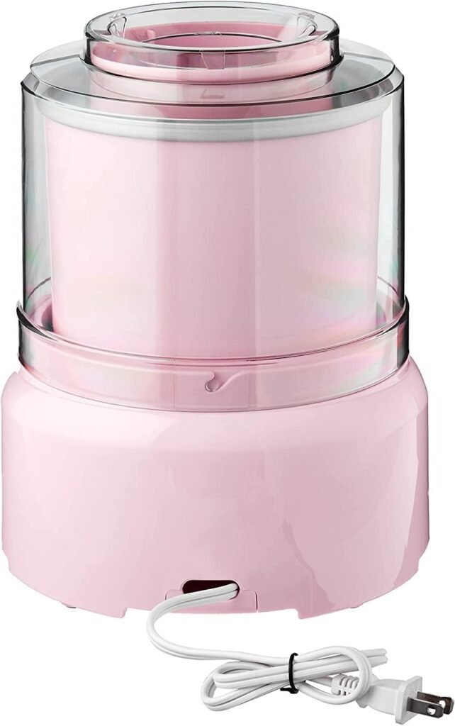 Cuisinart ICE-21PKP1 Frozen Yogurt - Ice Cream  Sorbet Maker, Pink, 1.5 Quart