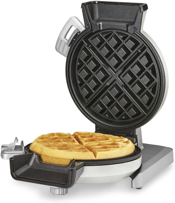 Cuisinart Mini Belgian Waffle Maker, Vertical Mini Waffle Iron, Silver, WAF-V100P1