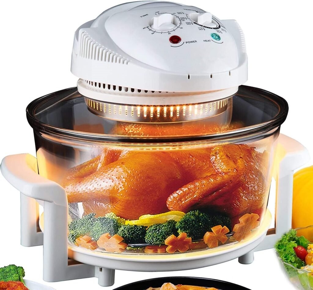 Electric Air Fryer Turbo Convection Oven Roaster Steamer,Halogen Oven Countertop Great for French Fries  Chips