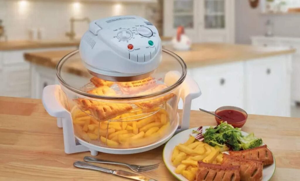 Electric Air Fryer Turbo Convection Oven Roaster Steamer,Halogen Oven Countertop Great for French Fries  Chips