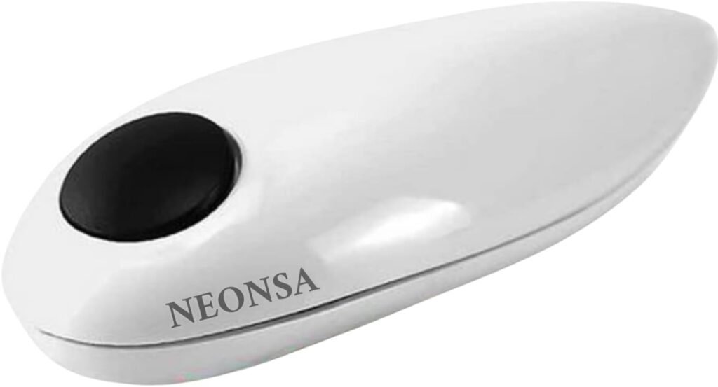 Electric can opener, Electric can opener for seniors, Automatic electric can opener,Open Your Cans with A Simple Push of Button,White electric can opener,Can opener electric (WHITE)