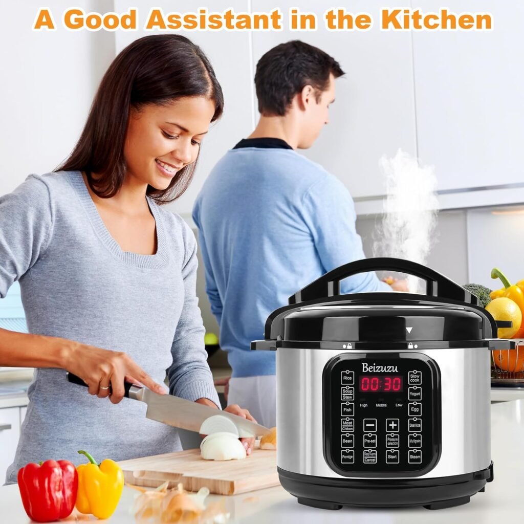 Electric Pressure Cooker: 6 Quart 9-in-1 Multi-Functional Built-in 11 Presets Programs Pressure Pot, Multi Cooker, Slow Cooker, Rice Cooker, Steamer, Sauté, Yogurt Maker, Warmer  Sterilizer