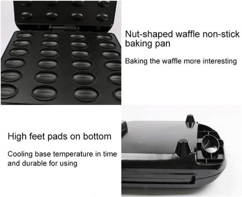 Electric Walnut Cake Maker, Automatic Mini Nut Waffle Bread Machine Sandwich Iron,Toaster Baking Breakfast Pan Oven