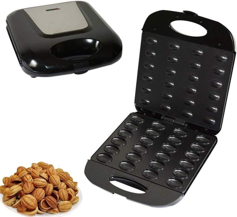 Electric Walnut Cake Maker, Automatic Mini Nut Waffle Bread Machine Sandwich Iron,Toaster Baking Breakfast Pan Oven