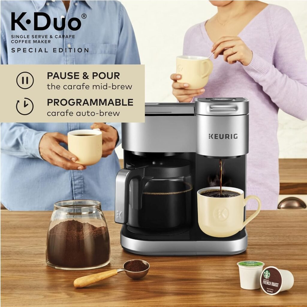 Keurig® K-Duo Special Edition Single Serve K-Cup Pod  Carafe Coffee Maker, Silver