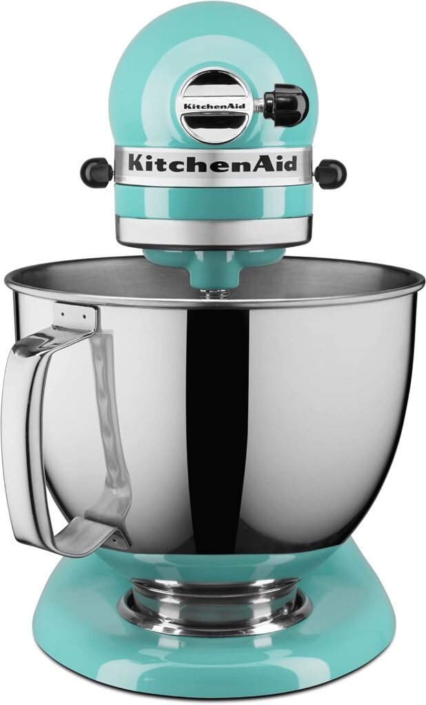 KitchenAid Artisan Series 5 Quart Tilt Head Stand Mixer with Pouring Shield KSM150PS, Removable bowl, Aqua Sky