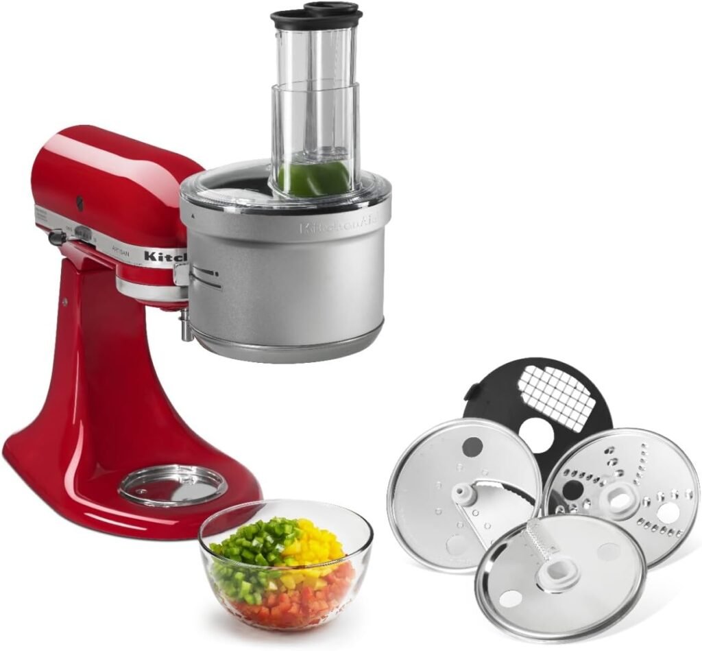 KitchenAid KSM2FPA Food Processor Attachment, Dicing Kit, Silver