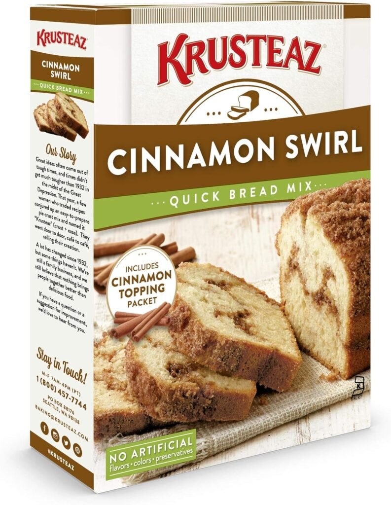 Krusteaz Cinnamon Swirl Quick Bread Mix, 19.5 Oz