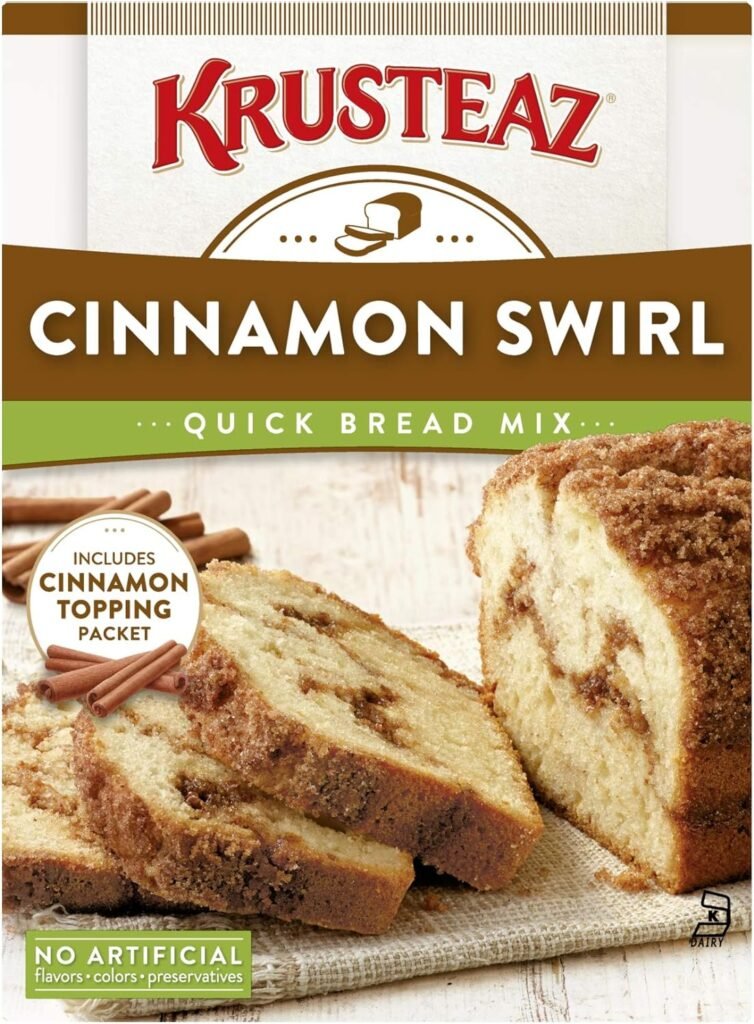 Krusteaz Cinnamon Swirl Quick Bread Mix, 19.5 Oz