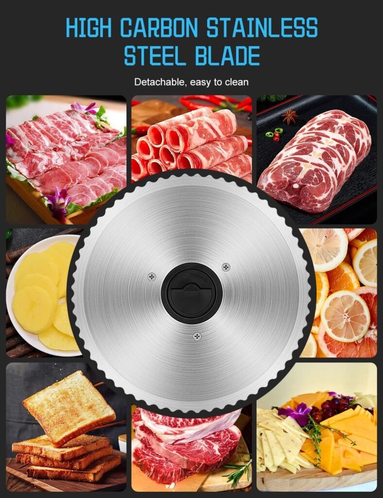 Meat Slicer Blade TOKASS 7.5 Stainless Steel,Food Slicer Round Blade only for TOKASS Meat Slicer(Non-serrated blade)