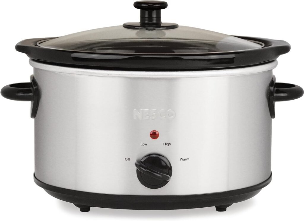 NESCO SC-4-25, Slow Cooker, 4 Quart, Silver