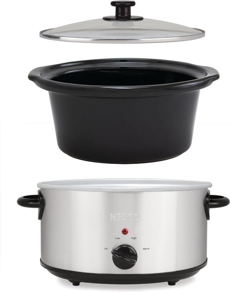 NESCO SC-4-25, Slow Cooker, 4 Quart, Silver