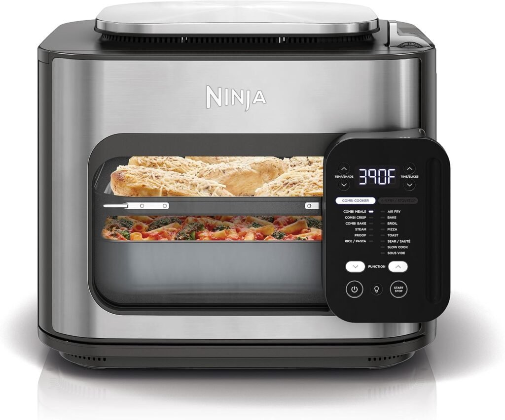 Ninja 14-in-1 Multicooker, Oven  Air Fryer, 15-Min Meals, 3 Accessories, Auto Menu, Timer, Shut-Off, Grey