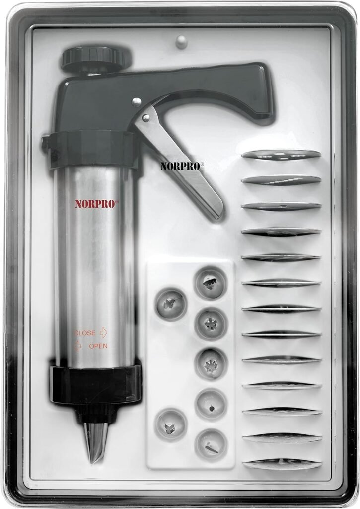 Norpro S/S Cookie/Icing Press with Case, Black