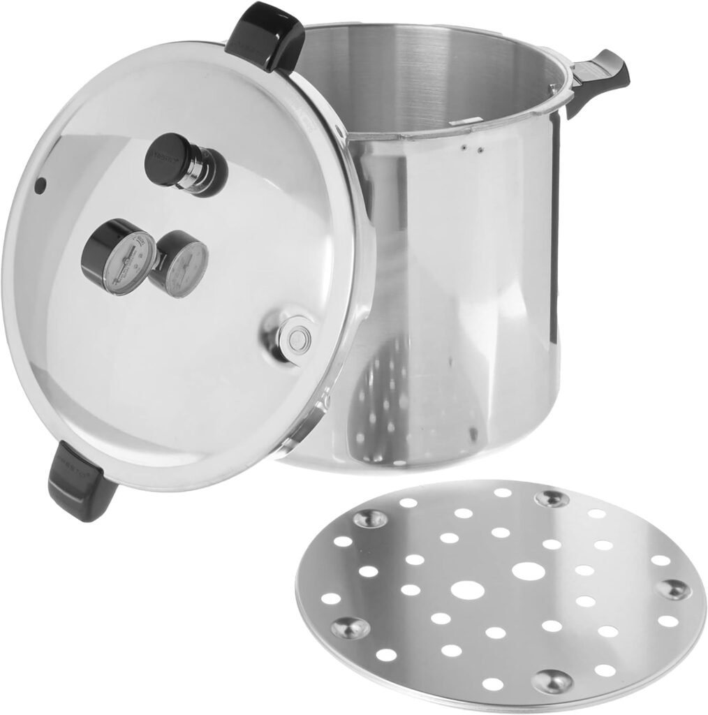 Presto 01784 23-Quart Induction Compatible Pressure Canner, Silver, Aluminum