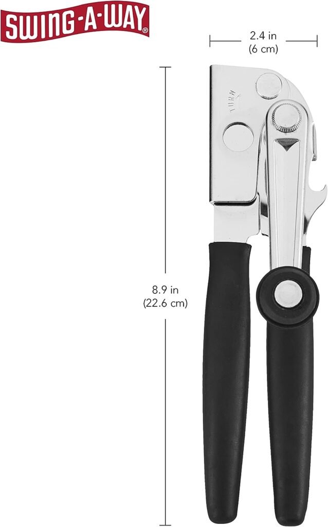 Swing-A-Way Easy Crank Can Opener, 10.4 Inches, Black