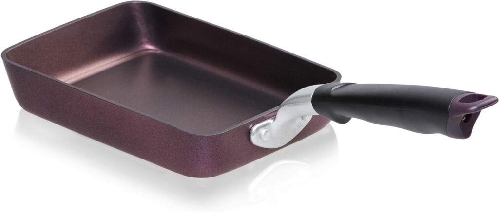 TECHEF - Tamagoyaki Japanese Omelette Pan/Egg Pan Skillet, PFOA-Free, Dishwasher Safe, Induction-Ready, Made in Korea (Purple/Medium)