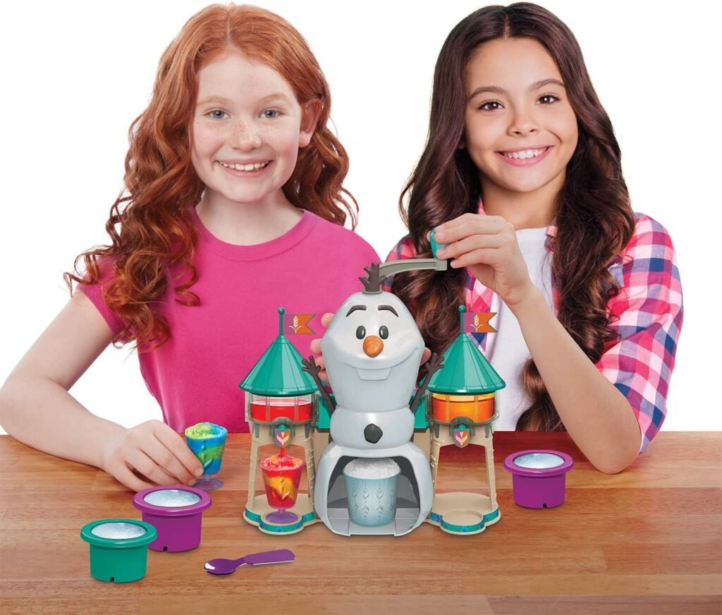 Disney Frozen II Slushy Treat Maker Includes Slushy Unit, Ice Shaver, Ice Cube Molds, Ice Bucket, Slushy Cup  Spoon