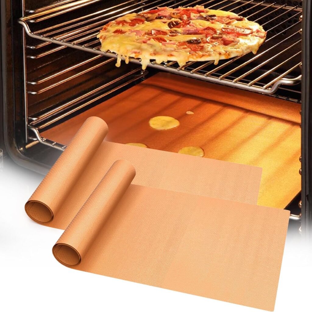 UBeesize 4 Pack Large Oven Liners for Bottom of Oven BPA and PFOA Free, 16x24 Inch Thick Heavy Duty Non Stick Teflon Oven Mats for Electric, Gas, Toaster, Convection, Microwave Ovens Grills