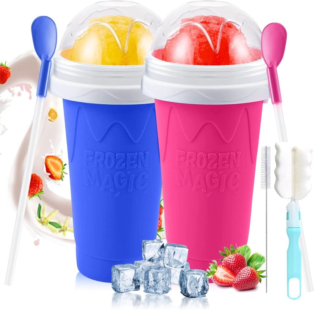 Wiss Kitchen Slushy Cup, Quick Frozen Magic Slushie Cup, Reusable Slushy Maker Cup, Food Grade Silicone Slushie Maker, Modern Double Layer Slushie Maker Cup